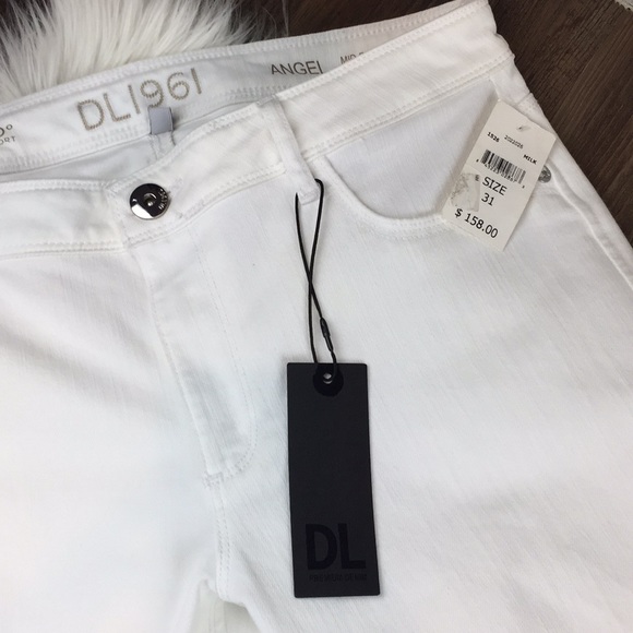 DL1961 Angel Mid Rise Skinny Ankle in Milk 31 - Picture 2 of 5